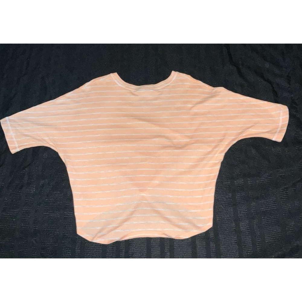 HYPED‎ UNICORN Womens Size M Peach/ White Striped Crew Neck Knit Shirt